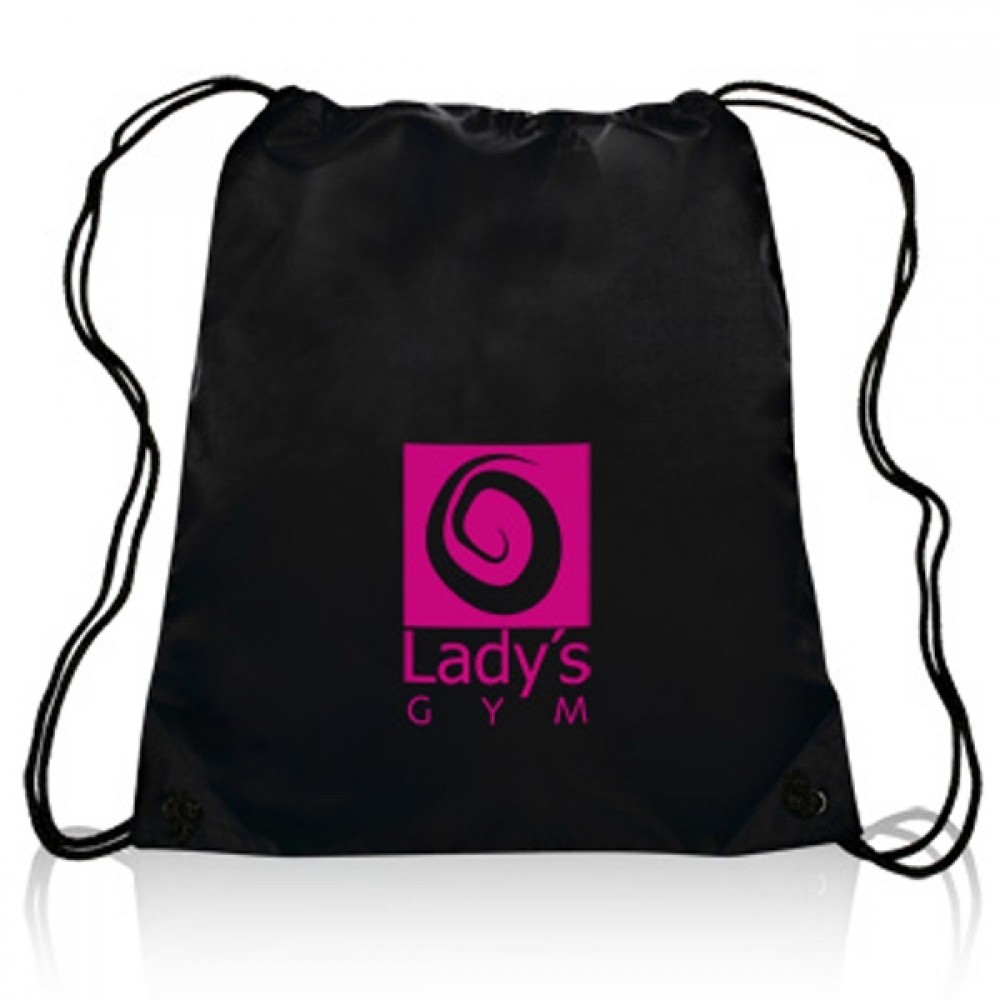 Traditional Bags Drawstring Polyester Backpack with Logo
