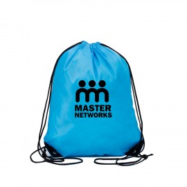 Quick Ship 210D Polyester Drawstring w/ Reinforced Corner with Logo