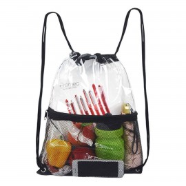Custom 17"x 14.5" pvc Drawstring Backpack  Custom 17"x 14.5" pvc Drawstring Backpack