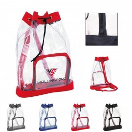 Promotional 2 Pieces Clear Cinch Backpack  Promotional 2 Pieces Clear Cinch Backpack
