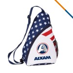 Lepid Patriotic Sling Backpack with Logo