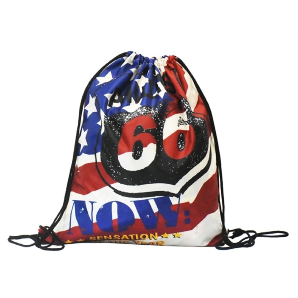Full Color Drawstring Backpack Sports Bags with Logo