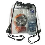 Clear Drawstring Bags with Logo