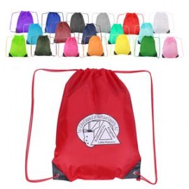 Budget Custom Drawstring Bag with Reinforced Corners with Logo