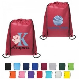 Texture Pocket Non-Woven Drawstring Backpack with Logo  Texture Pocket Non-Woven Drawstring Backpack with Logo