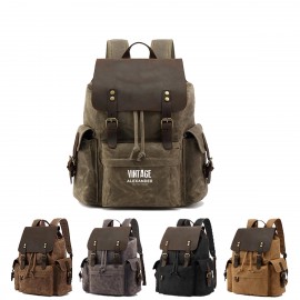 Customized Canvas Leather Rucksack  Customized Canvas Leather Rucksack