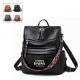 Leather Backpack with Logo  Leather Backpack with Logo