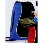 Royal Blue/Black Street-Smart Drawstring Bag with Logo