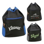Custom Polyester Sports Travel Drawstring Tote Backpack Bag