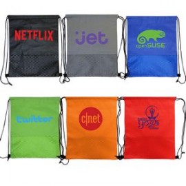 Personalized Wave NW Drawstring Backpack