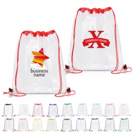 Promotional Clear PVC Drawstring Backpack
