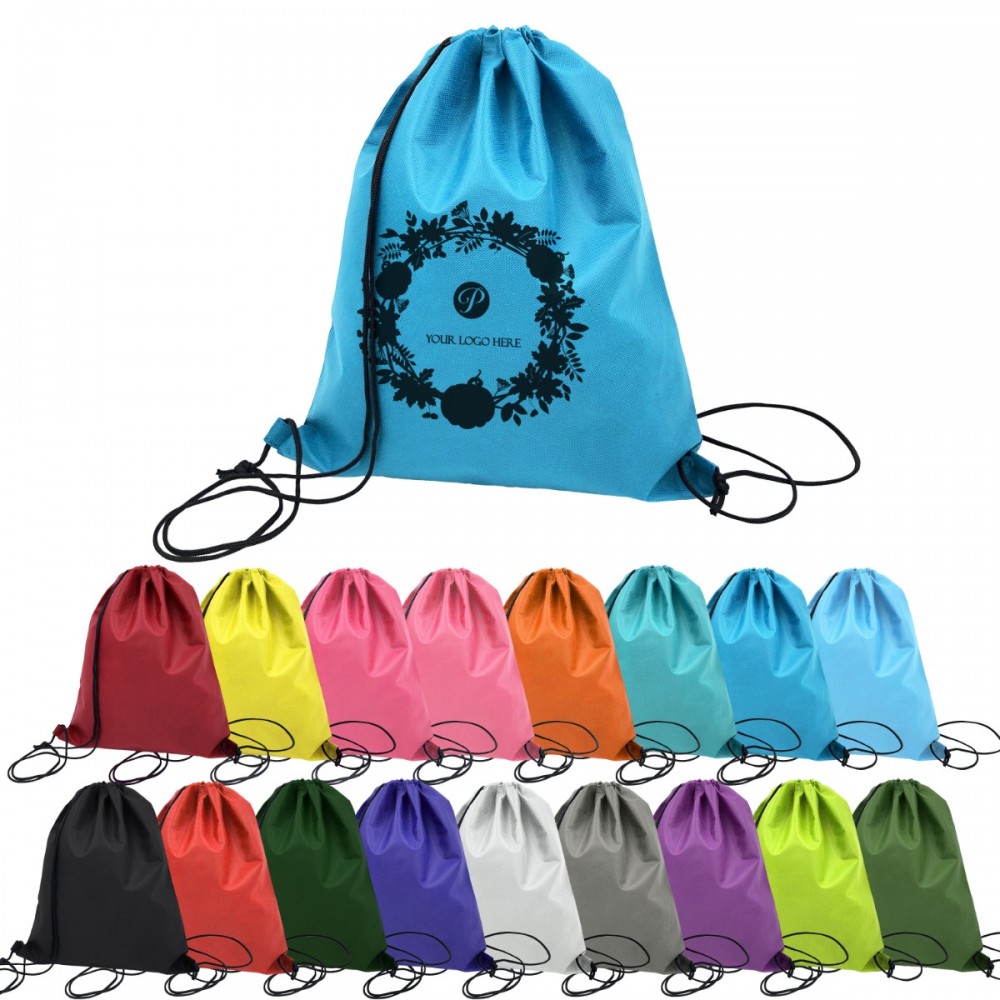 Non-woven Tundra Drawstring Bag (14in W x 17in H) with Logo