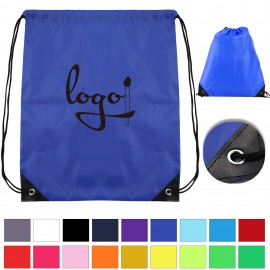 Customized 210d Polyester Waterproof Gym Drawstring Backpacks