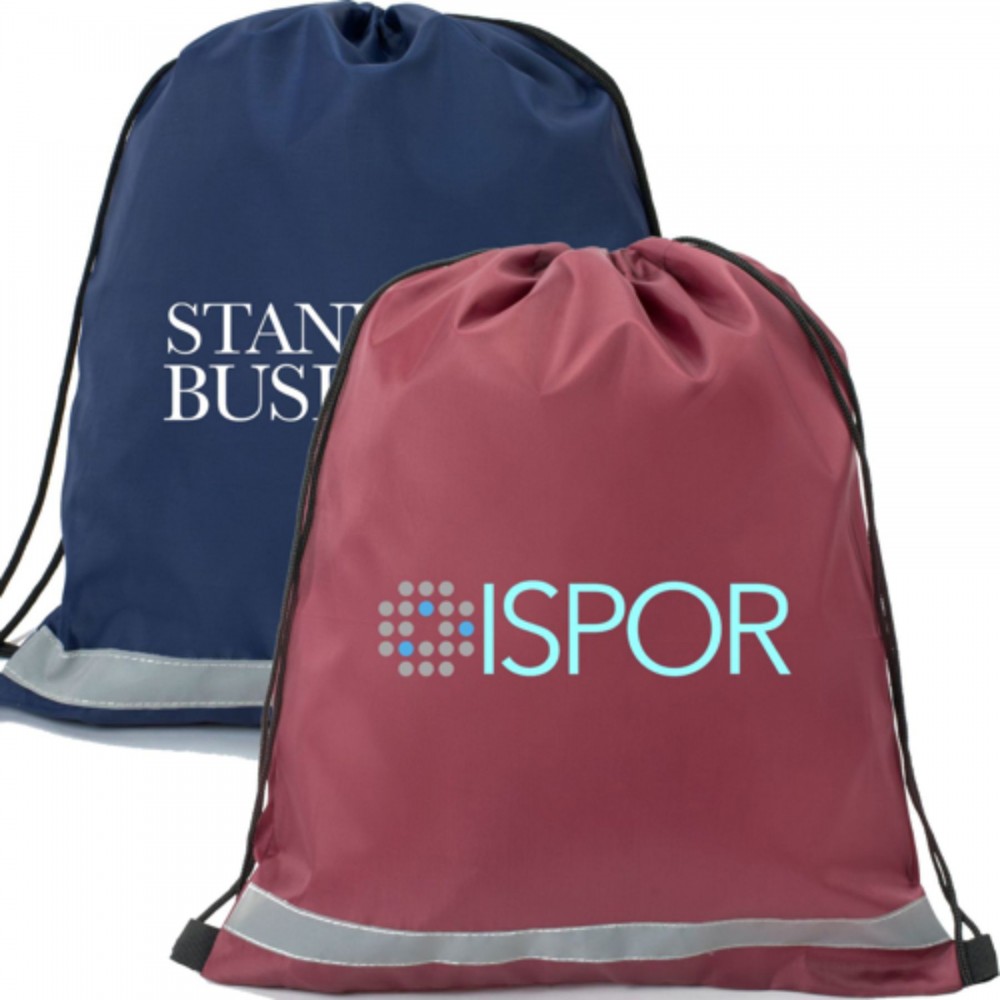 Two Color Non-Woven Drawstring Backpack with Logo