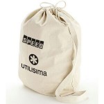 Large Canvas Drawstring Bag with Logo