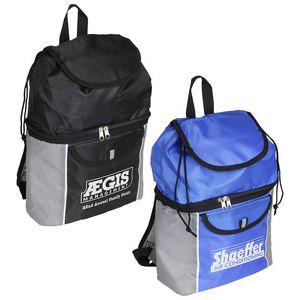 Journey Polyester Cooler Backpack with Logo Journey Polyester Cooler Backpack with Logo