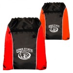 Custom Two Tone Front Pocket w/ Earphone Outlet Drawstring Backpacks