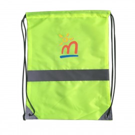 Extra Large Safety Reflective Drawstring Bag with Logo