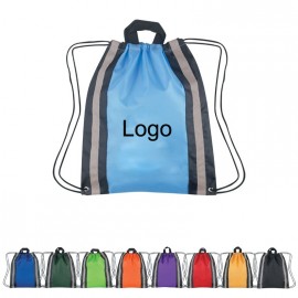Logo Branded Reflective Hit Sports Drawstring Backpack