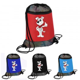 All Purpose Mesh Drawstring Bag with Logo
