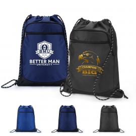 Unisex-Adult Essential Drawstring Sackpack with Logo