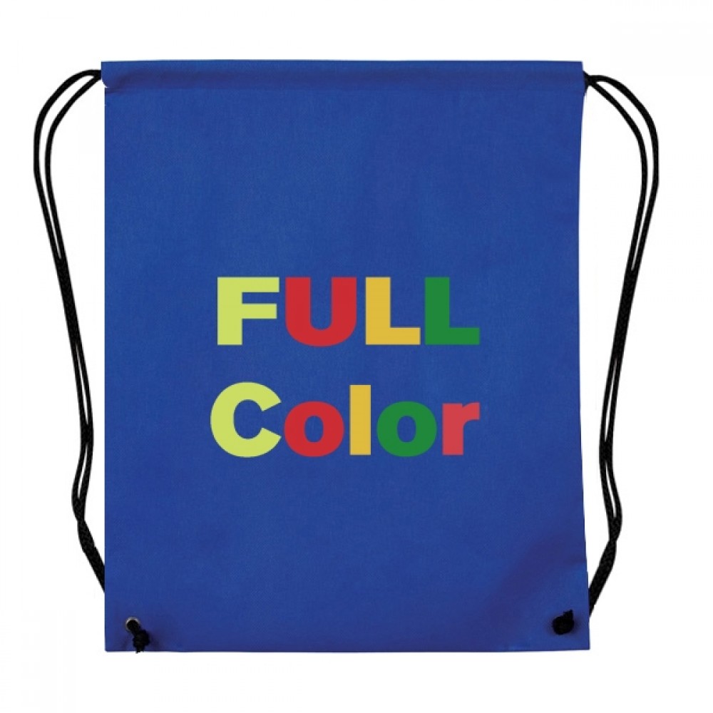 Full Color Non-Woven Drawstring Backpack with Logo