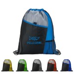 Custom Tri-Tone Sport Drawstring Mesh Backpack