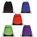 Drawstring Backpack w/Pocket with Logo