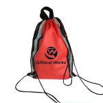 Non-Woven Reflective Drawstring Backpack with Logo