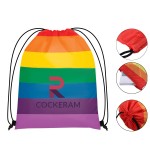 Personalized Rainbow Pride Drawstring Backpack