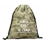 The Digital Camo Drawstring Backpack with Logo