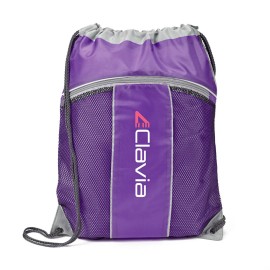 The Leader Drawstring Bag - Purple with Logo