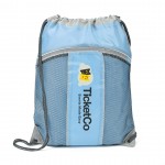 The Leader Drawstring Bag - Blue with Logo