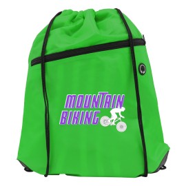 Custom Drawstring Bag w/ Pocket