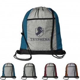 Nylon Drawstring Rope Wound Backpack with Logo  Nylon Drawstring Rope Wound Backpack with Logo