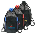 Personalized Deluxe Sports Travel Drawstring Mesh Tote Backpack Bag