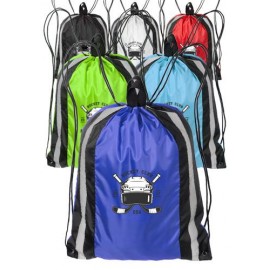 Custom Alias Large Reflector Drawstring Backpacks