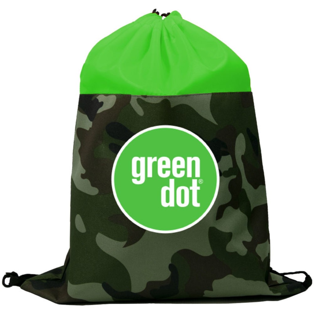 Personalized Colored Camo Drawstring Tote Bags Personalized Colored Camo Drawstring Tote Bags