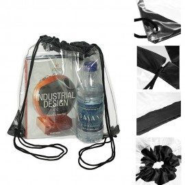 Clear Pvc Drawstring Backpack with Logo  Clear Pvc Drawstring Backpack with Logo