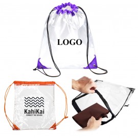 Customized Custom Clear Drawstring Backpack for Stadiums Travel Sport