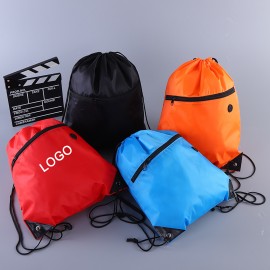 Drawstring Zipper Drawstring Pocket with Logo