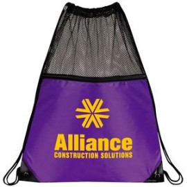 420D Heavy Duty Drawstring Tote Bag with Logo