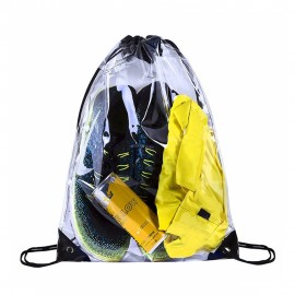 Clear Drawstring Backpack Bag with Logo