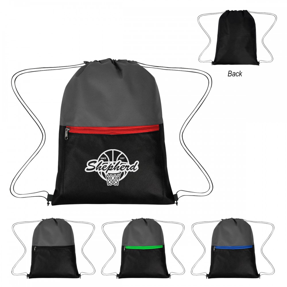 Custom Triad Non-Woven Drawstring Bag