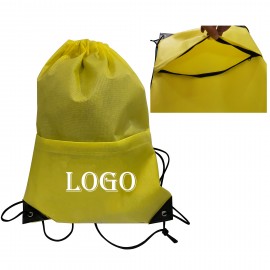 Personalized Non Woven Grocery Drawstring Backpack Bag