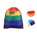 Rainbow Drawstring Bag (direct import) with Logo