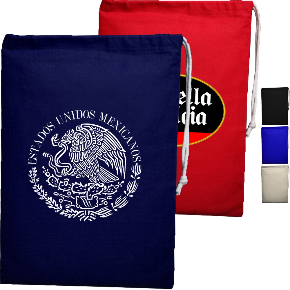 Promotional 100% Cotton Sheeting File Drawstring Bag USA Decorated (11" x 16") Promotional 100% Cotton Sheeting File Drawstring Bag USA Decorated (11" x 16")