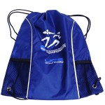 Drawstring Back Pack with Mesh Pockets with Logo