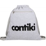 Knit Cotton Sweatshirt Drawstring Backpack with Logo