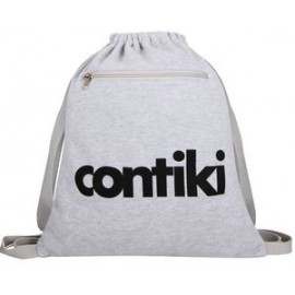 Knit Cotton Sweatshirt Drawstring Backpack with Logo